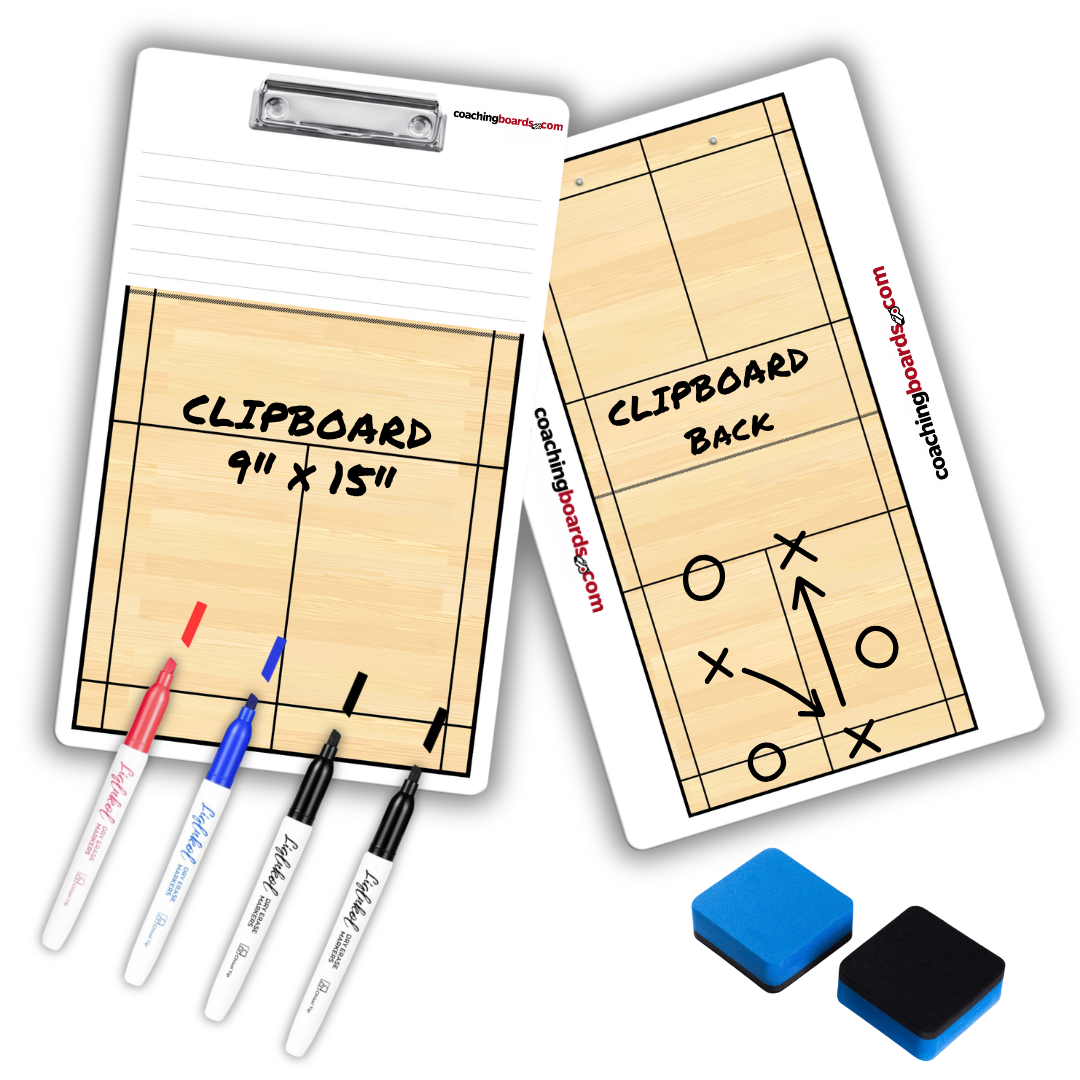 Badminton Dry Erase 2 Sided Clip Board