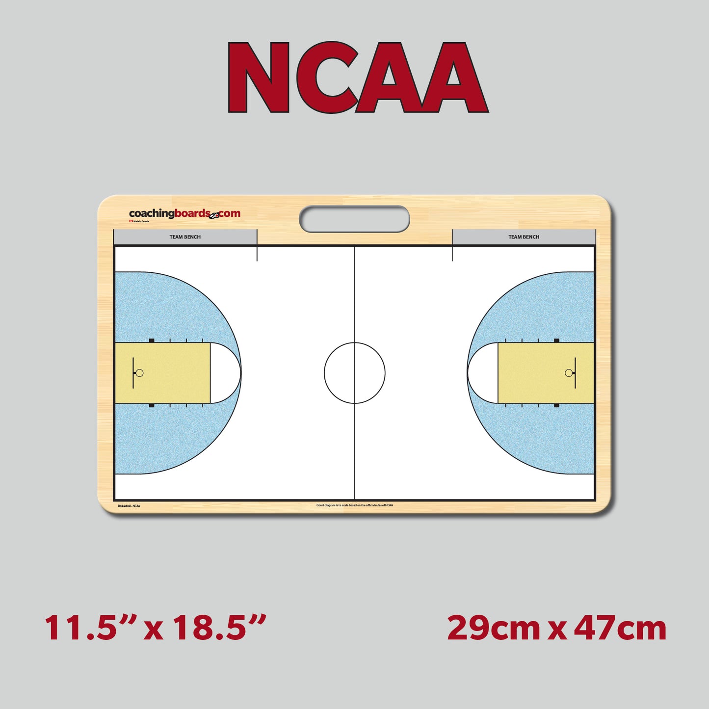 Dry Erase Basketball Coaching Boards - Medium - NCAA