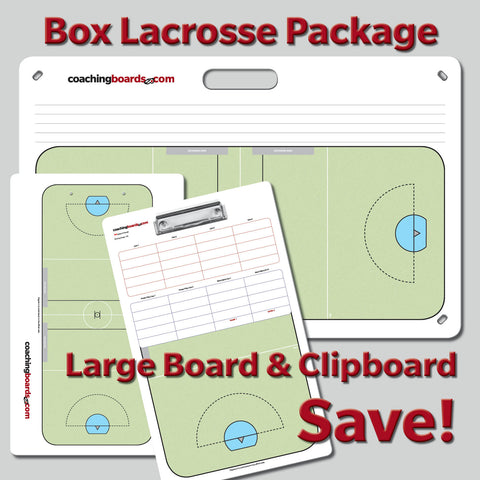Box Lacrosse Coach's Package - Large Board & Clipboard