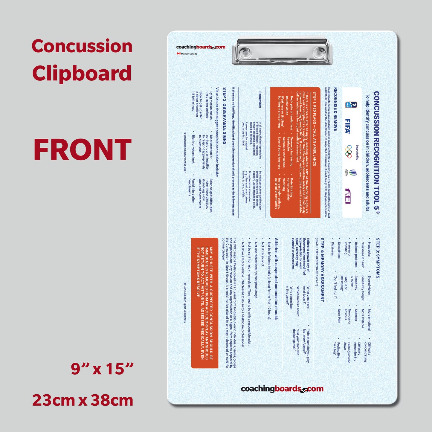 Soccer Dry Erase Coaching Clipboard