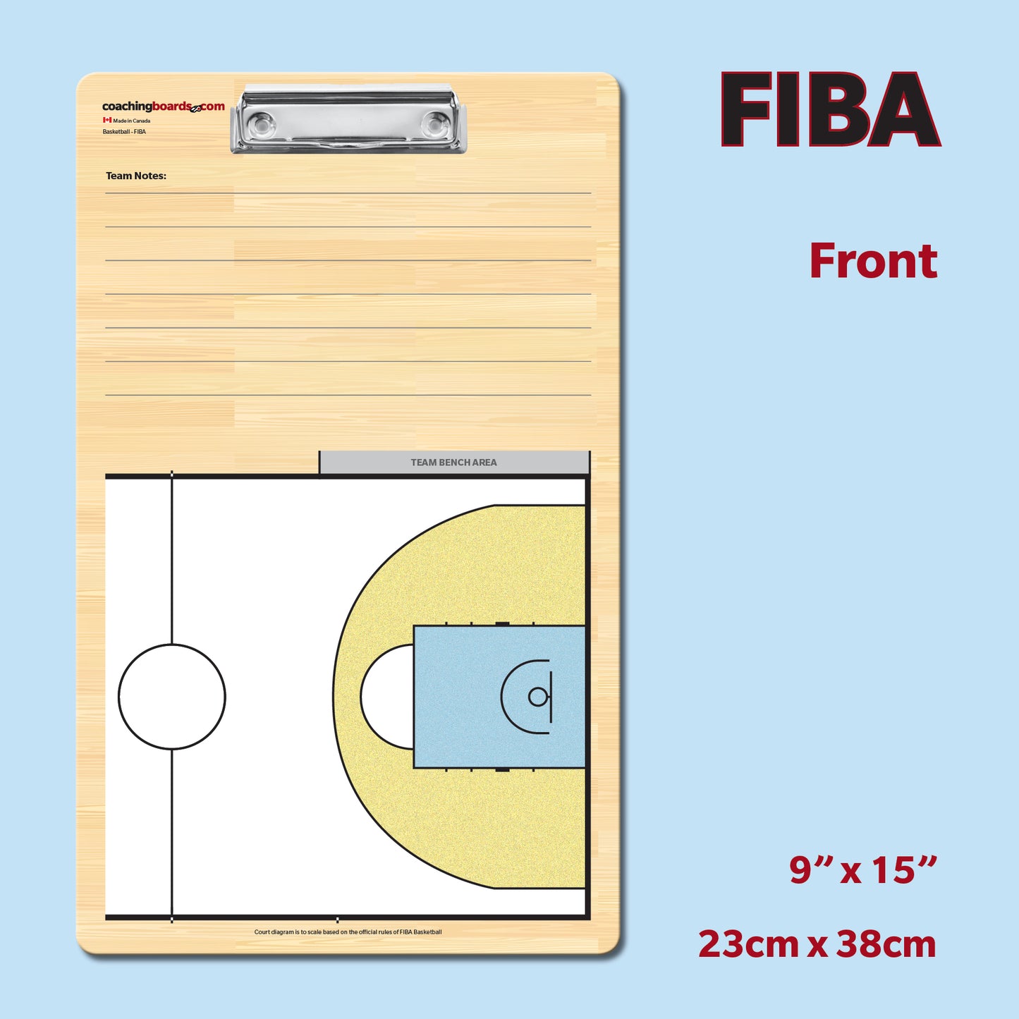 Basketball Dry Erase Clipboard - FIBA