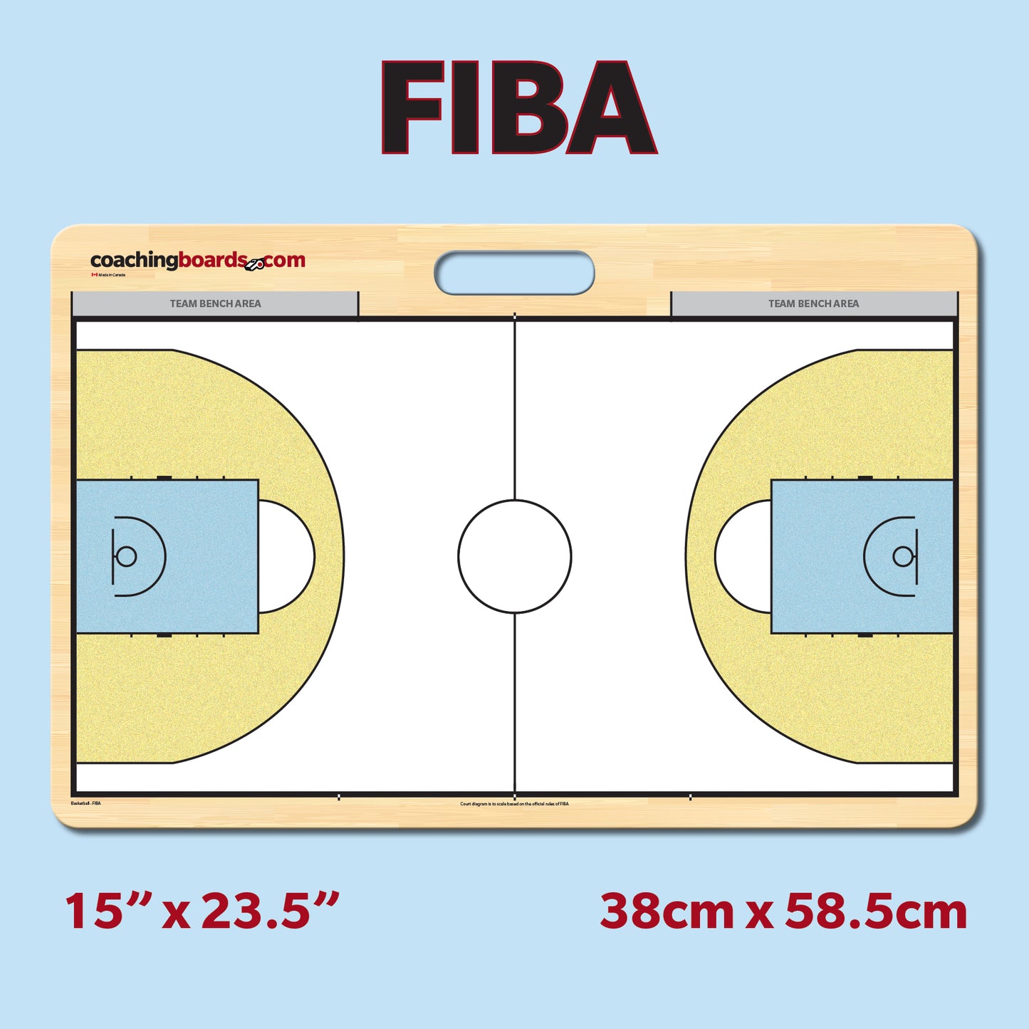 Dry Erase Basketball Coaching Boards -Large - FIBA