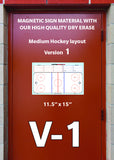 Hockey Coaching Room Door Magnet -Medium