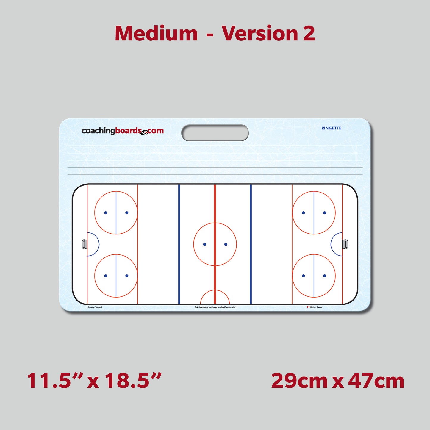 Dry Erase Ringette Coaching Board - Medium - V2