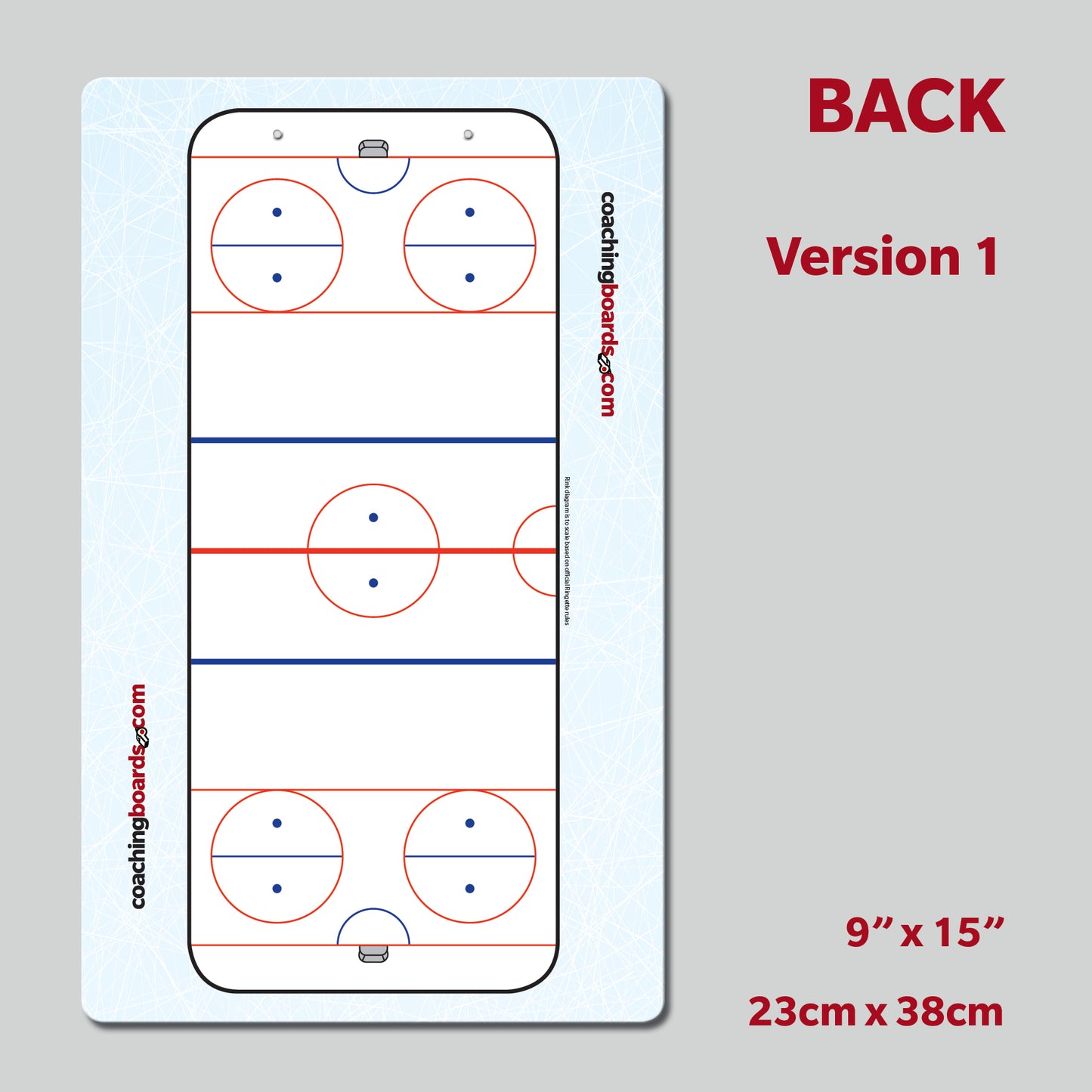 Ringette 2-Sided Dry Erase Coaching Clipboard - V1