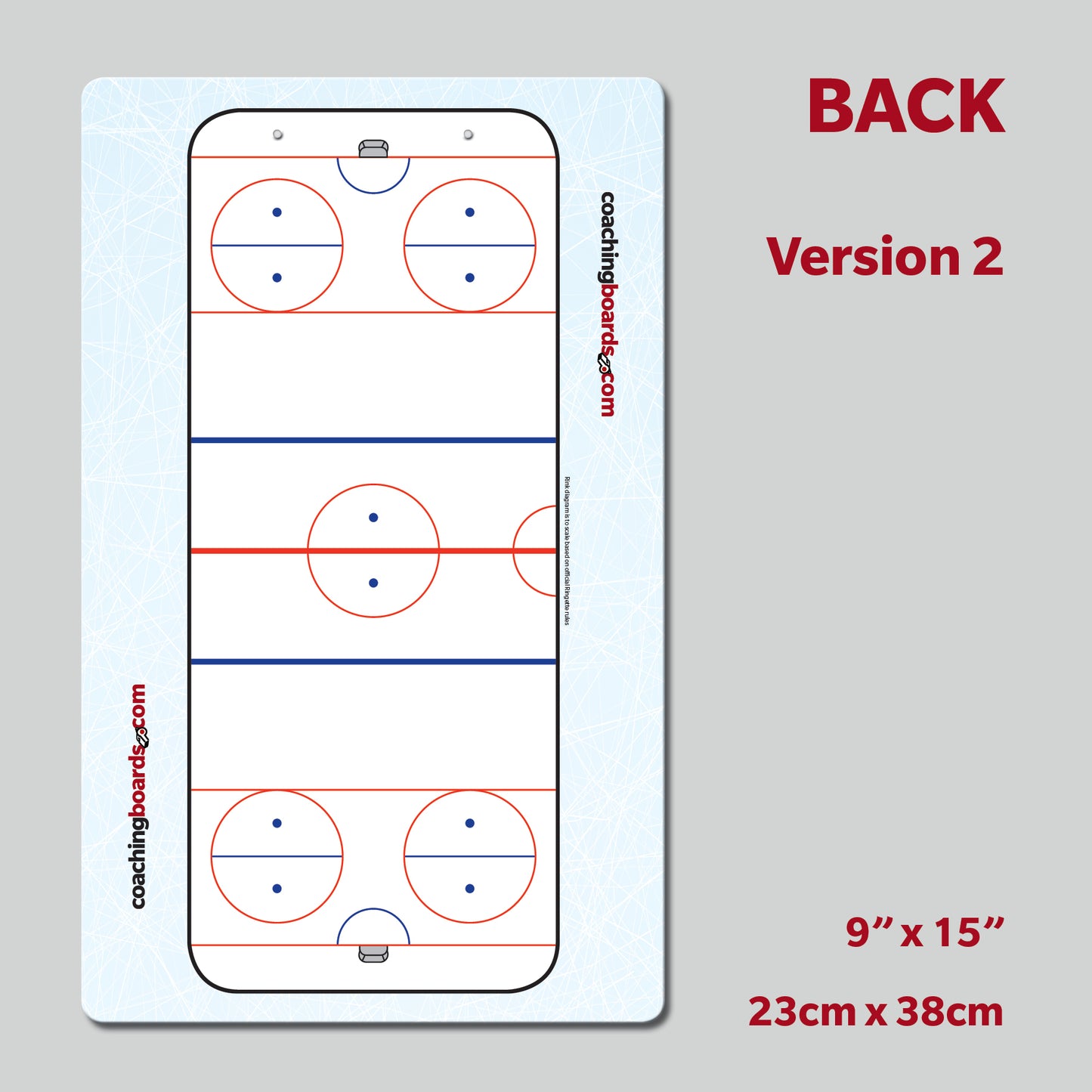 Ringette 2-Sided Dry Erase Coaching Clipboard - V2
