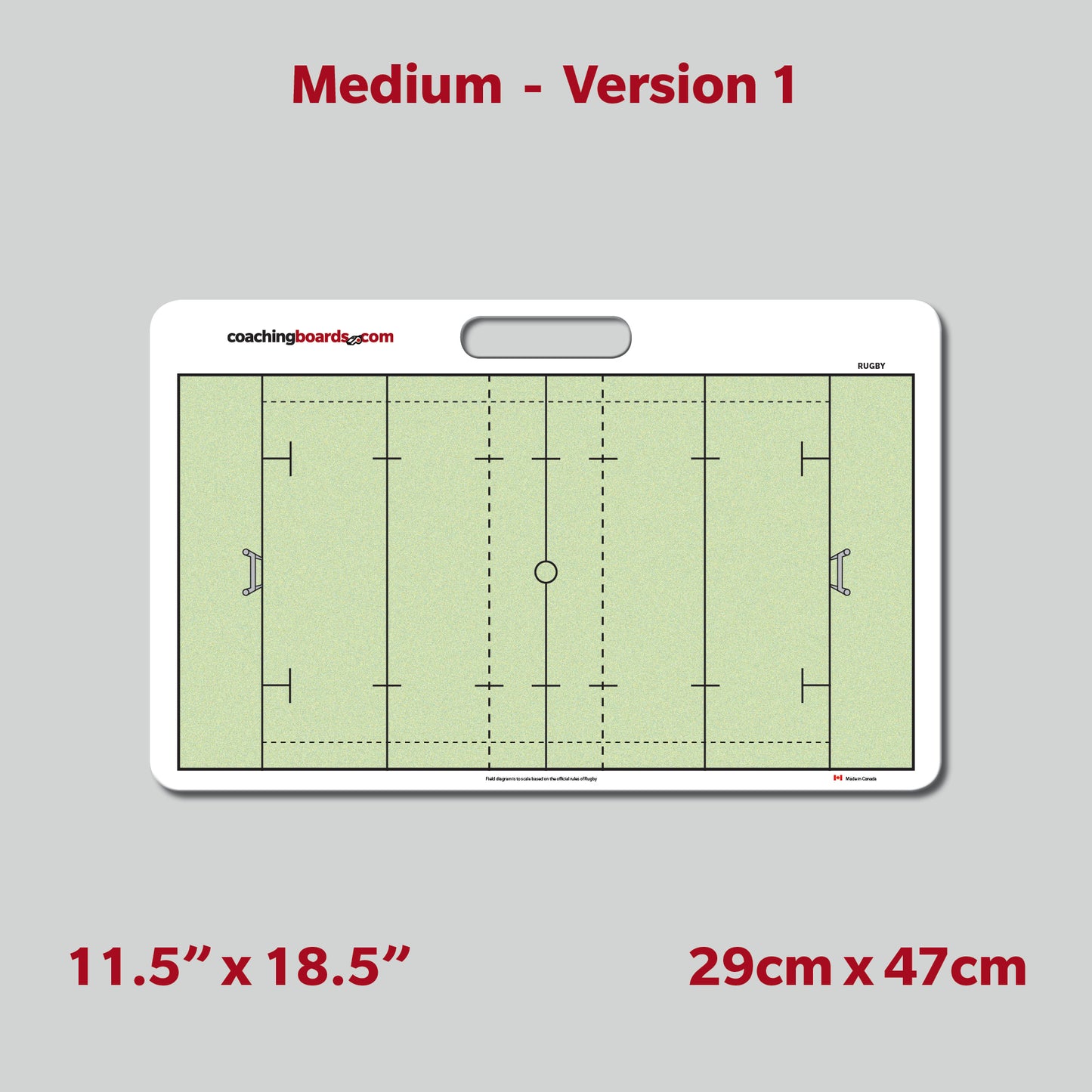 Rugby Dry Erase Coaching Board - Medium