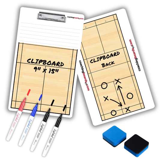 Badminton Dry Erase 2 Sided Clip Board