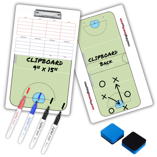 Indoor Box Lacrosse Dry Erase Coaching Clipboards - V1
