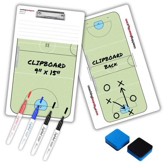 Indoor Box Lacrosse Dry Erase Coaching Clipboards - V2