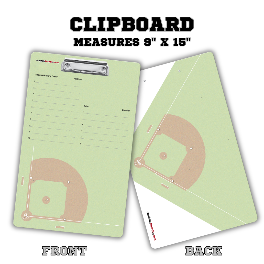 Baseball Dry Erase Coaching Clipboard