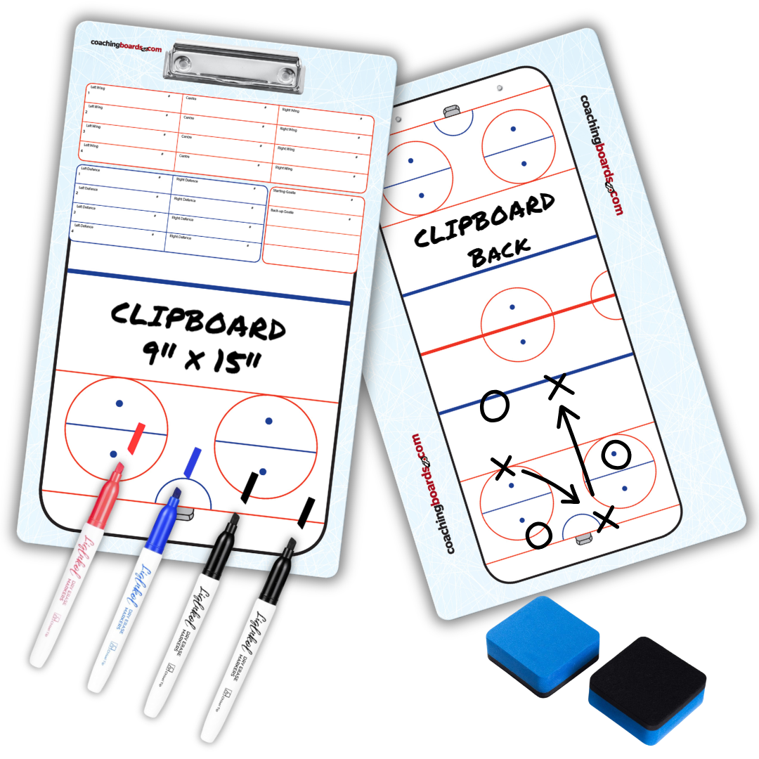 Ringette 2-Sided Dry Erase Coaching Clipboard - V1