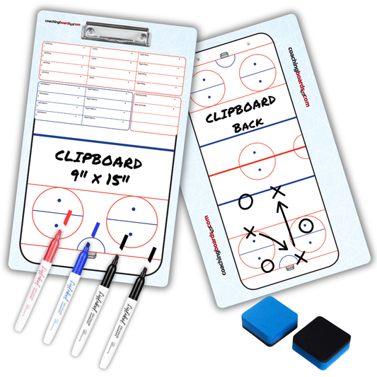 Ringette 2-Sided Dry Erase Coaching Clipboard - V1