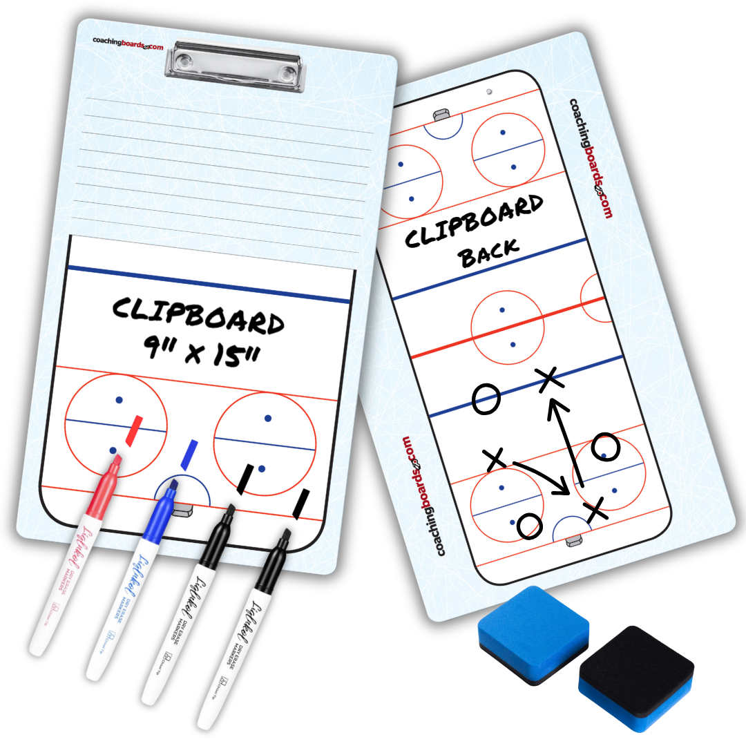 Ringette 2-Sided Dry Erase Coaching Clipboard - V2