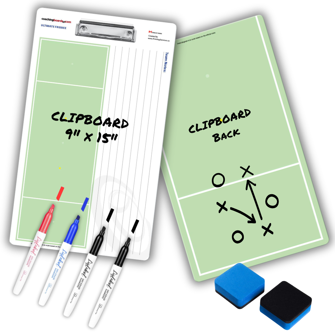 Ultimate Frisbee Dry Erase Coaching Clipboard