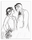 Curio Bello  Sketch Wall Art Decor Poster Photo Print, Ideal For Home or Office - Front View