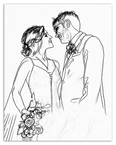 Curio Bello  Sketch Wall Art Decor Poster Photo Print, Ideal For Home or Office - Front View