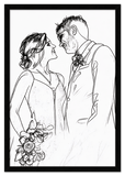 Curio Bello  Sketch Wall Art Decor Poster Photo Print, Ideal For Home or Office - Front View