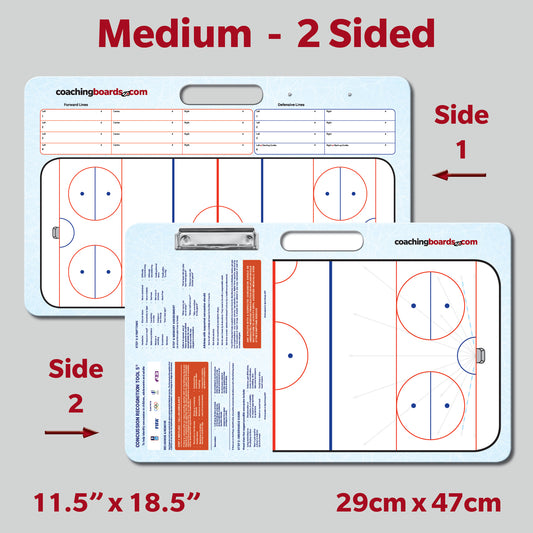 2 Sided Dry Erase Ringette Coaching Board -Medium