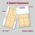 Badminton Dry Erase 2 Sided Clip Board