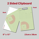 Baseball Dry Erase Coaching Clipboard