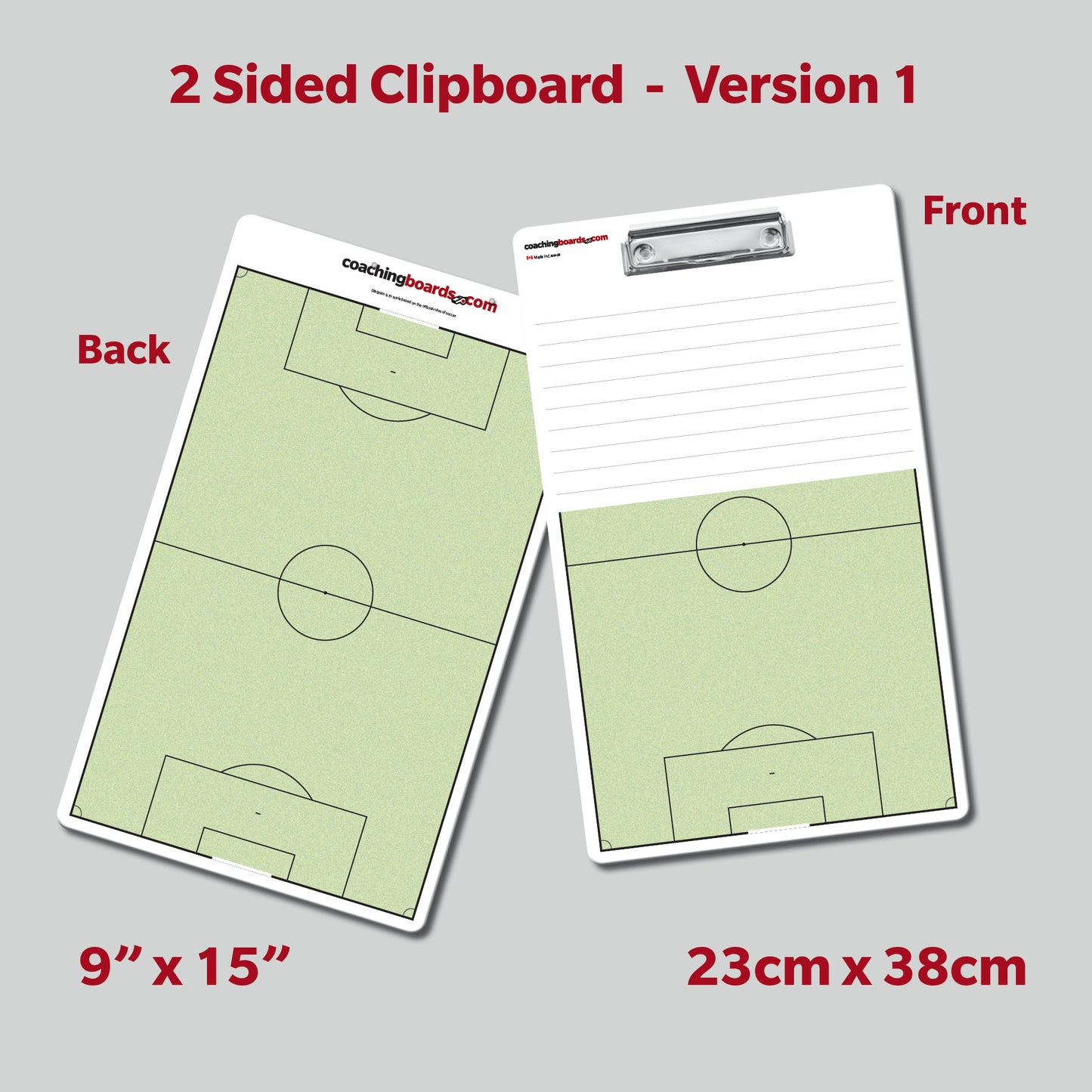 Soccer Dry Erase Coaching Clipboard