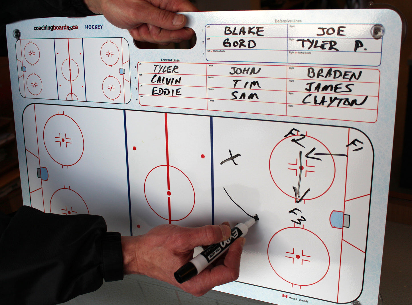 Dry Erase Hockey Coaching Boards - Large - V1