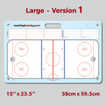 Dry Erase Hockey Coaching Boards -Large