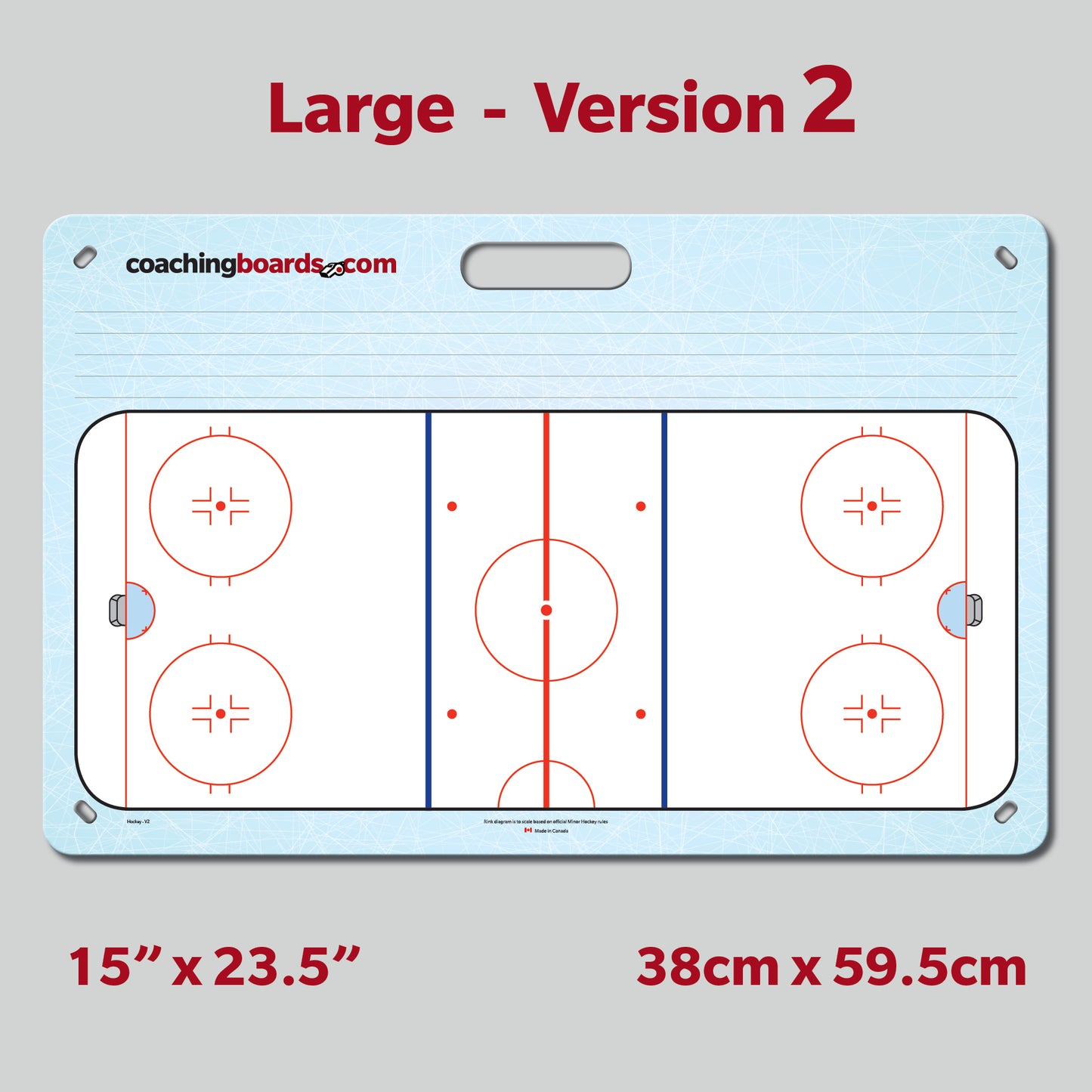 Dry Erase Hockey Coaching Boards - Large - V2