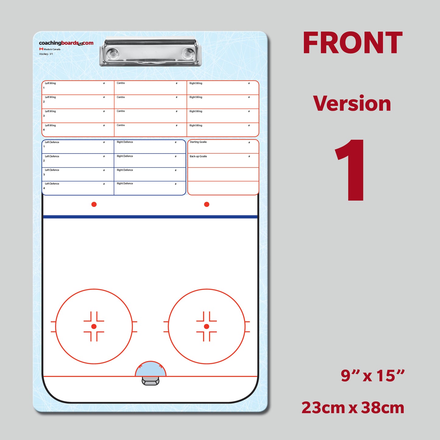 Hockey Dry Erase Clipboards - V1