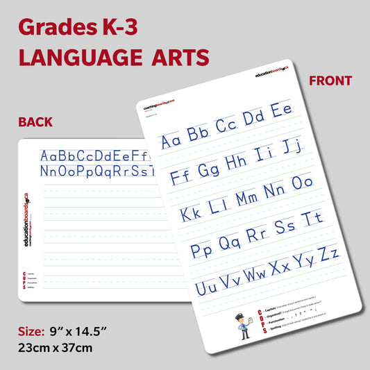 Language Art Small Education Board Grades K,1,2,3