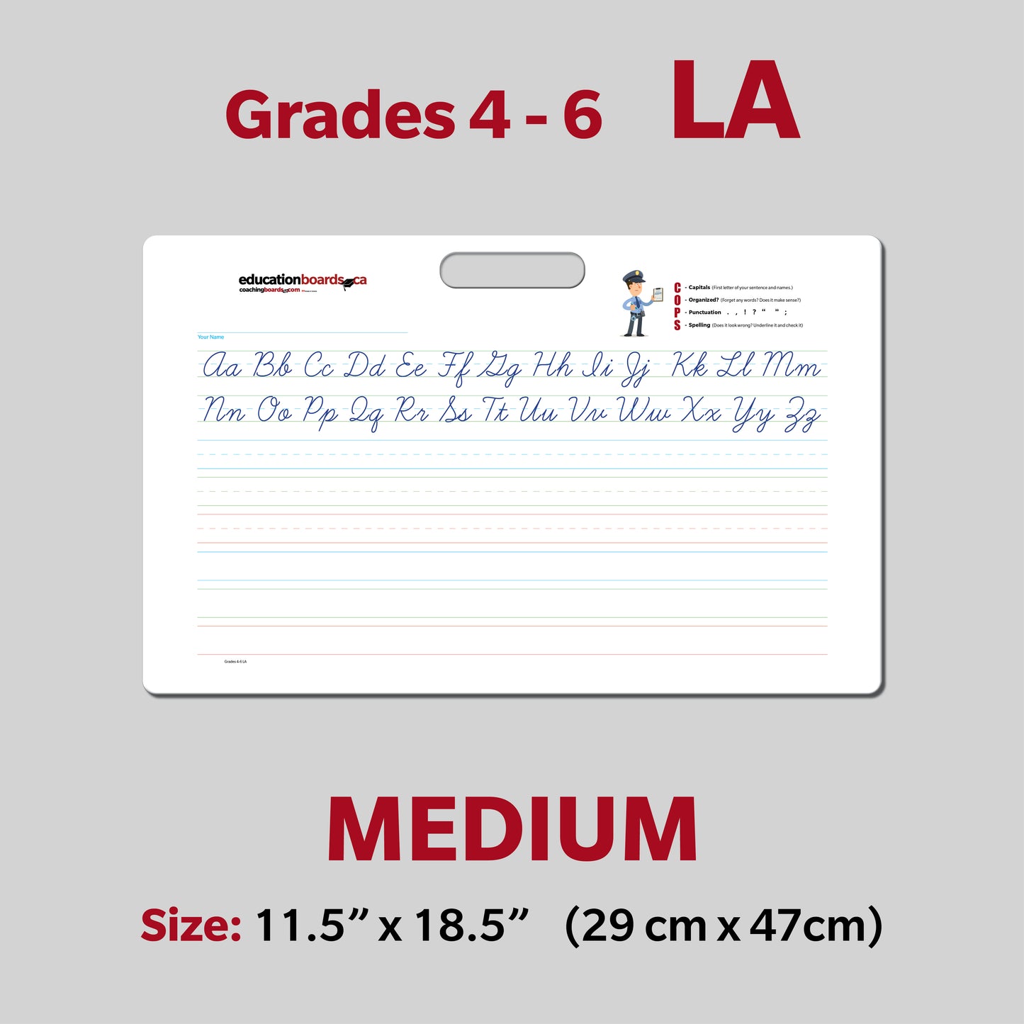 Language Arts Medium Education Board -Grades 4,5,6