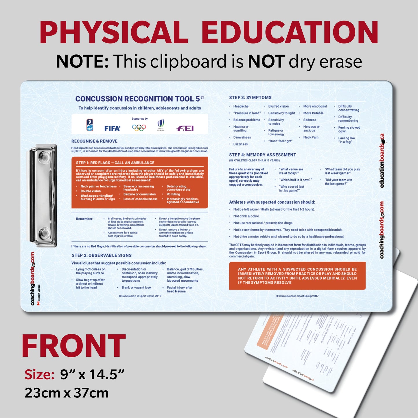 Physical Education Dry Erase Boards