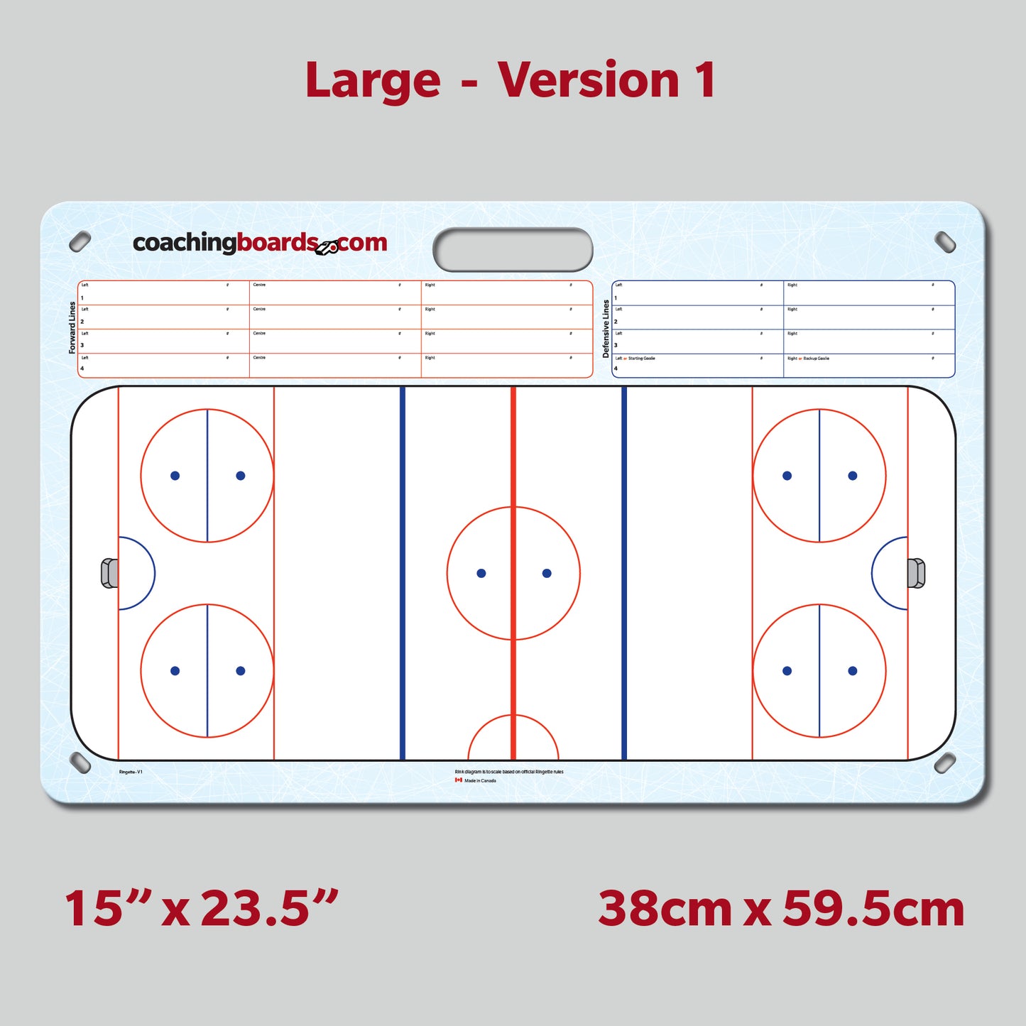 Ringette Dry Erase Coaching Board -Large