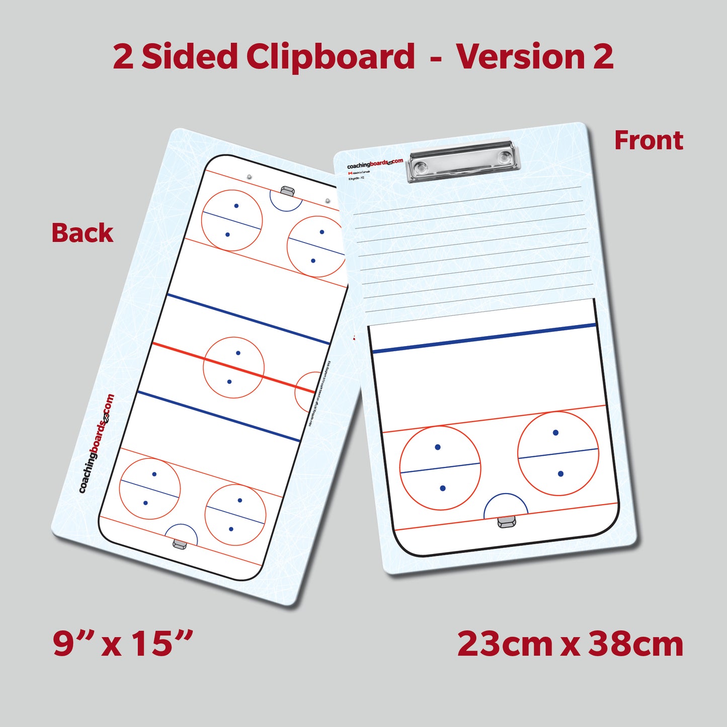 Ringette 2-Sided Dry Erase Coaching Clipboard
