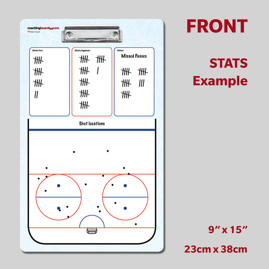 Ringette STATS Dry Erase Coaching Clipboard