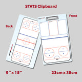 Ringette STATS Dry Erase Coaching Clipboard