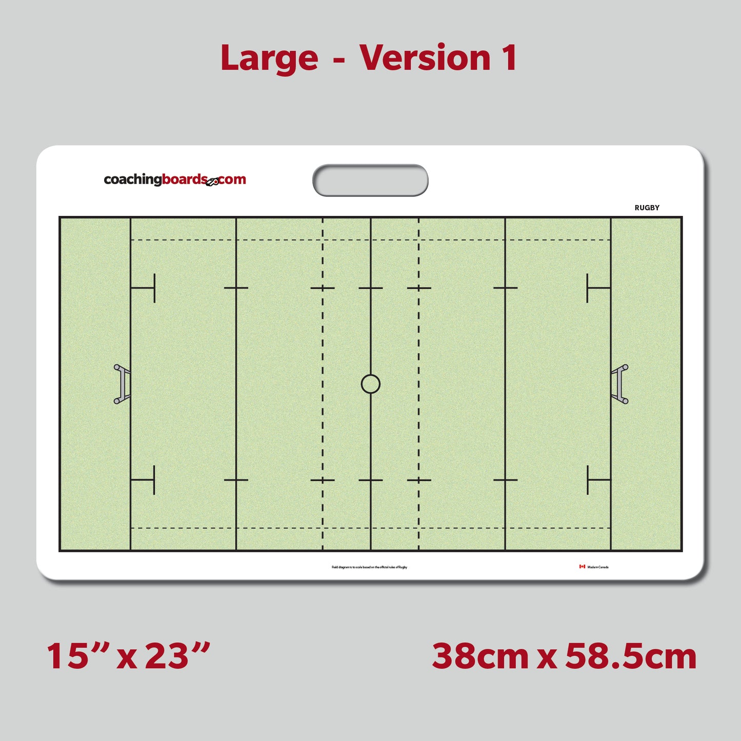 Rugby Dry Erase Coaching Board - Large