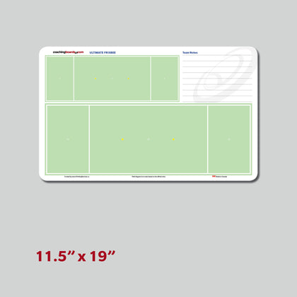 Ultimate Frisbee Dry Erase Coaching Board - Medium