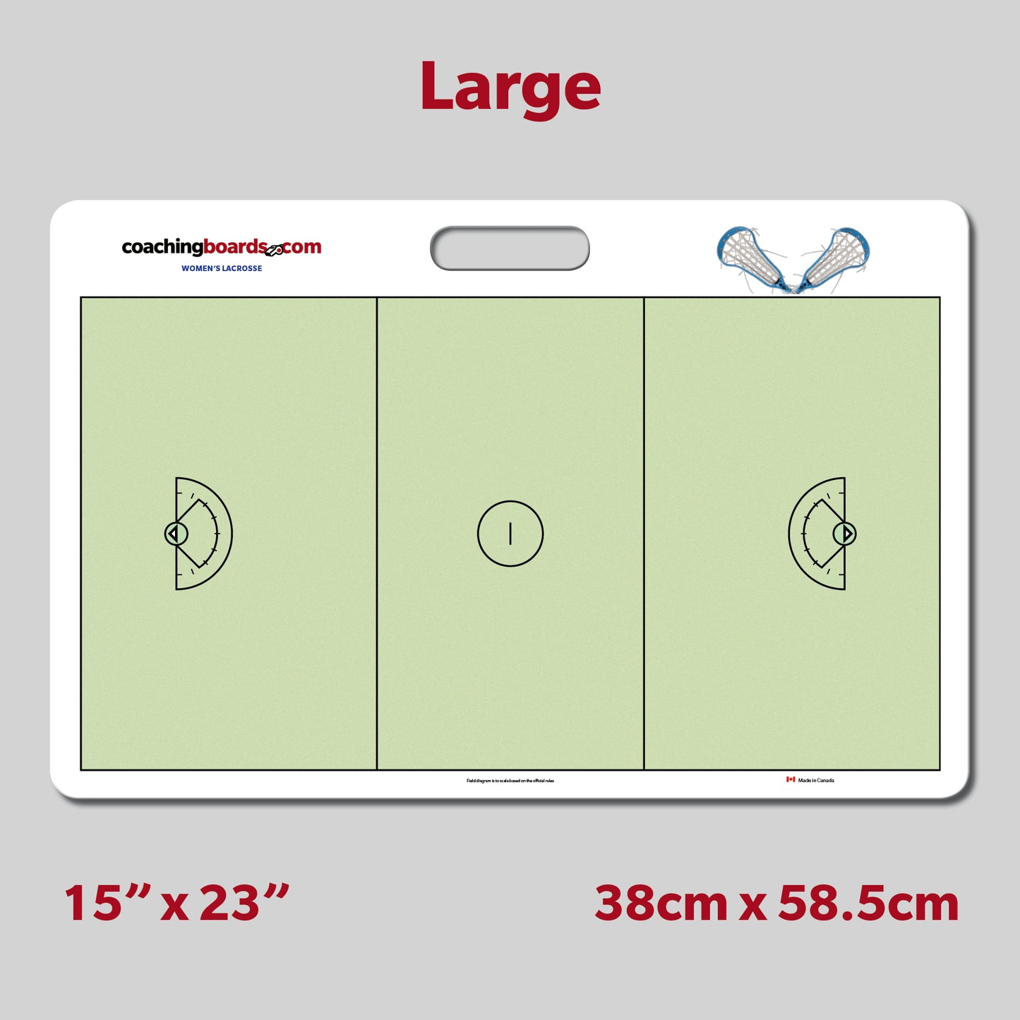 Women's Lacrosse Dry Erase Coaching Board - Large