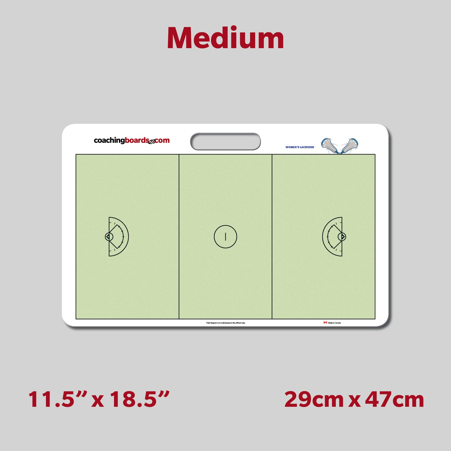 Women's Lacrosse Dry Erase Coaching Board - Medium